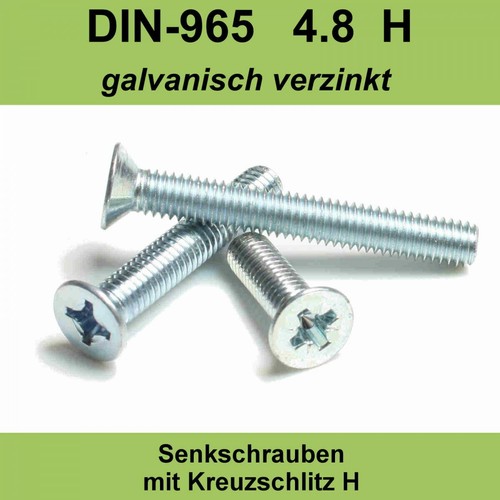 Din 965 senkschrauben mit - m4,