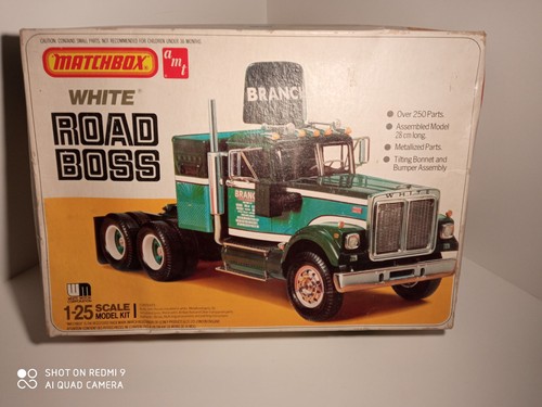 Matchbox white road boss - road,